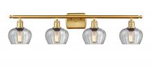 Innovations Lighting 516-4W-SG-G92-LED - Fenton - 4 Light - 37 inch - Satin Gold - Bath Vanity Light