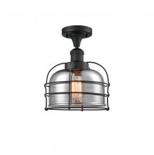 Innovations Lighting 517-1CH-BK-G73-CE - Bell Cage - 1 Light - 8 inch - Matte Black - Semi-Flush Mount