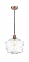 Innovations Lighting 616-1P-AC-G654-12-LED - Cindyrella - 1 Light - 12 inch - Antique Copper - Cord hung - Mini Pendant