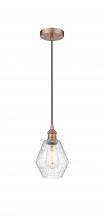 Innovations Lighting 616-1P-AC-G654-6-LED - Cindyrella - 1 Light - 6 inch - Antique Copper - Cord hung - Mini Pendant