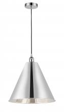 Innovations Lighting 616-1P-PC-MBC-16-PC-LED - Berkshire - 1 Light - 16 inch - Polished Chrome - Cord hung - Mini Pendant