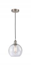 Innovations Lighting 616-1P-SN-G124-8-LED - Athens - 1 Light - 8 inch - Brushed Satin Nickel - Cord hung - Mini Pendant
