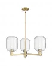 Innovations Lighting 716-3CR-AB-G460-7CL - Preston Cylinder - 3 Light - 18 inch - Antique Brass - Flush Mount
