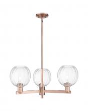 Innovations Lighting 716-3CR-AC-G458-7CL - Preston Globe - 3 Light - 18 inch - Antique Copper - Flush Mount