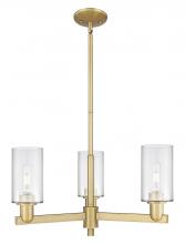 Innovations Lighting 716-3CR-BB-G802 - Clymer - 3 Light - 26 inch - Brushed Brass - Stem hung - Flush Mount