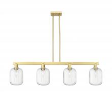 Innovations Lighting 716-4I-SG-G460-7CL - Preston Cylinder - 4 Light - 48 inch - Satin Gold - Cord hung - Island Light
