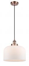 Innovations Lighting 916-1P-AC-G71-L - Bell - 1 Light - 12 inch - Antique Copper - Cord hung - Mini Pendant