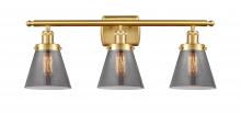 Innovations Lighting 916-3W-SG-G63 - Cone - 3 Light - 26 inch - Satin Gold - Bath Vanity Light