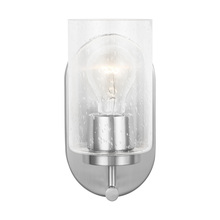 Generation Lighting 41170-962 - Oslo dimmable 1-light wall bath sconce in a brushed nickel finish with clear seeded glass shade