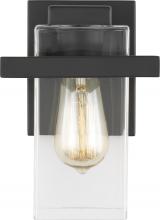 Generation Lighting 4141501-112 - Mitte transitional 1-light indoor dimmable bath vanity wall sconce in midnight black finish with cle