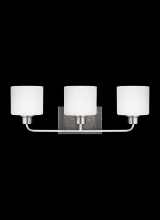 Generation Lighting 4428803-962 - Canfield modern 3-light indoor dimmable bath vanity wall sconce in brushed nickel silver finish with