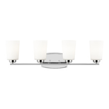 Generation Lighting 4428904-05 - Franport transitional 4-light indoor dimmable bath vanity wall sconce in chrome silver finish with e