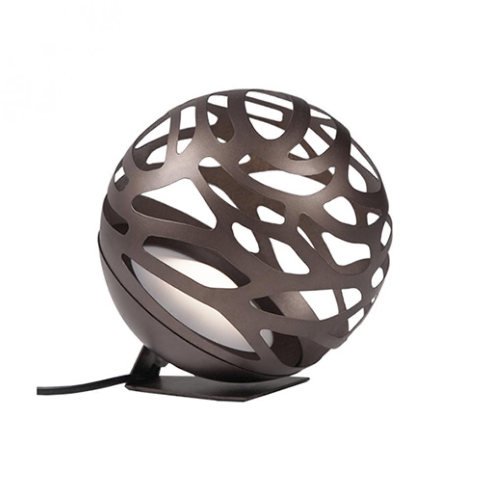 LED Floor Lamp with Organic Shaped Laser Cut Metal Sphere Shade