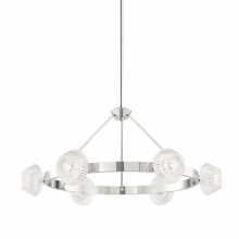 Hudson Valley 6135-PN - 6 LIGHT CHANDELIER