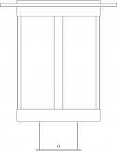 Arroyo Craftsman SAP-9M-MB - 9" Santorini Post Mount