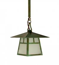 Arroyo Craftsman CSH-8EM-AB - 8" carmel stem hung pendant without overlay (empty)