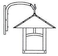 Arroyo Craftsman EB-16EGW-AB - 16" evergreen wall mount without overlay (empty)