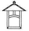 Arroyo Craftsman EW-9HFM-BZ - 9" evergreen flush wall mount with hummingbird filigree