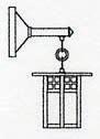 Arroyo Craftsman GB-6SAOF-P - 6" glasgow wall mount with straight arm