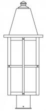 Arroyo Craftsman HP-8LAM-VP - 8" hartford long body post mount