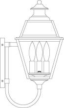 Arroyo Craftsman INB-8GRCLR-RC - 8" inverness wall mount with glass roof