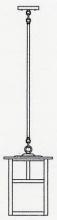 Arroyo Craftsman MSH-10TAM-BK - 10" mission stem hung pendant with t-bar overlay