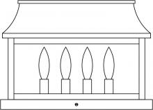 Arroyo Craftsman PRC-15CLR-VP - 15" Providence column mount