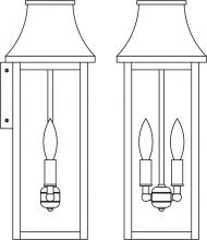 Arroyo Craftsman PRW-7LCLR-BK - 7" Providence long body flush wall mount