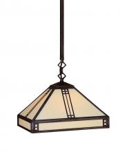 Arroyo Craftsman PSH-12AM-RB - 12" prairie stem hung pendant