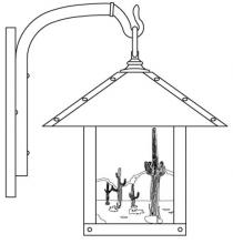 Arroyo Craftsman TRB-12CTM-VP - 12" timber ridge wall bracket with cactus filigree