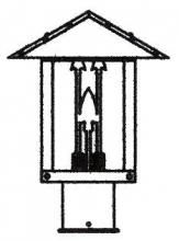 Arroyo Craftsman TRP-9ARTN-RB - 9" timber ridge post mount with arrow filigree