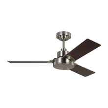 Visual Comfort & Co. Fan Collection 3JVR44BS - Jovie 44" Indoor/Outdoor Brushed Steel Ceiling Fan with Wall Control and Manual Reversible Motor