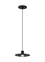 Visual Comfort & Co. Modern Collection 700TRSPEVS1RB-LED930 - Modern Eaves dimmable LED 1-light Ceiling Pendant in a Nightshade Black finish