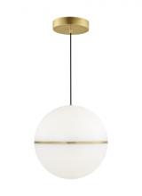 Visual Comfort & Co. Modern Collection 700TDHNE18NB-LED930 - Hanea modern, mid-century dimmable LED X-Large Ceiling Pendant Light in a Natural Brass/Gold Colored