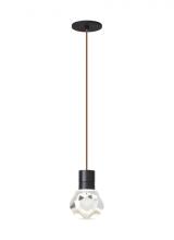 Visual Comfort & Co. Modern Collection 700TDKIRAP1PB-LEDWD - Modern Kira dimmable LED Ceiling Pendant Light in a Black finish