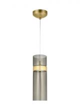 Visual Comfort & Co. Modern Collection 700TDMANGPTKTKNB-LED277 - Manette Modern dimmable LED Grande Ceiling Pendant Light in a Natural Brass/Gold Colored finish