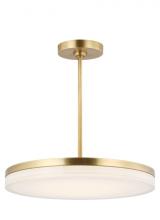 Visual Comfort & Co. Modern Collection 700TDWYT16NB-LED930 - Modern Wyatt dimmable LED Large Ceiling Pendant Light in a Natural Brass/Gold Colored finish