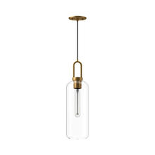 Alora Lighting PD401606AGCL - Soji 6-in Aged Gold/Clear Glass 1 Light Pendant