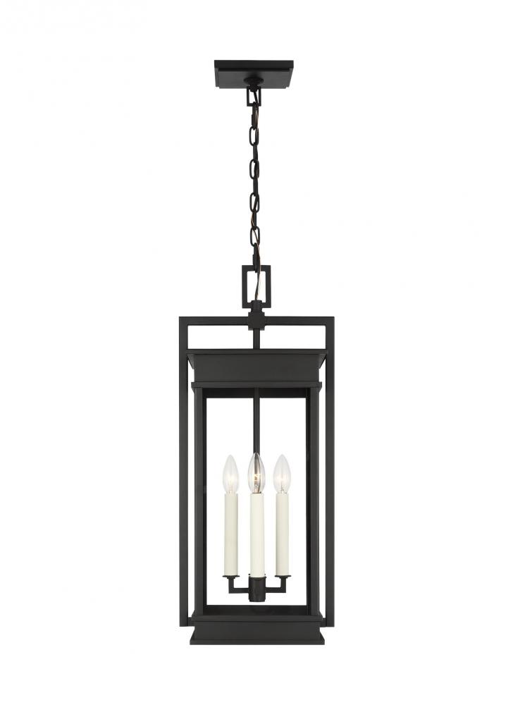 Cupertino Transitional 4-Light Outdoor Large Pendant Ceiling Hanging Lantern Light