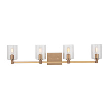 Visual Comfort & Co. Studio Collection 4464204EN-848 - Fulton modern 4-light LED indoor dimmable bath vanity wall sconce in midnight black finish