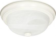 Nuvo 60/223 - 3 Light - 15" Flush with Alabaster Glass - Textured White Finish