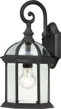 Nuvo 60/4963 - Boxwood - 1 Light 15" Wall Lantern with Clear Beveled Glass - Textured Black Finish