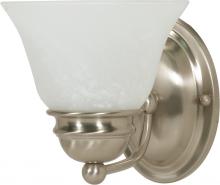 Nuvo 60/6077 - Empire - 1 Light - 7" - Vanity - with Alabaster Glass Bell Shades; Color retail packaging