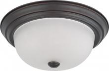 Nuvo 62/1012 - 2 Light - LED 13" Flush Fixture - Mahogany Bronze Finish - Frosted Glass - Lamps Included