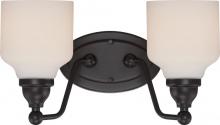 Nuvo 62/397 - Kirk - 2 Light Vanity Fixture with Satin White Glass - LED Omni Included