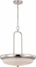 Nuvo 62/405 - Dylan - 3 Light Pendant with Etched Opal Glass - LED Omni Included