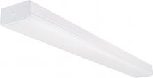 Nuvo 65/1152 - LED 4 ft.- Wide Strip Light - 40W - 4000K - White Finish - with Knockout and Emergency Battery