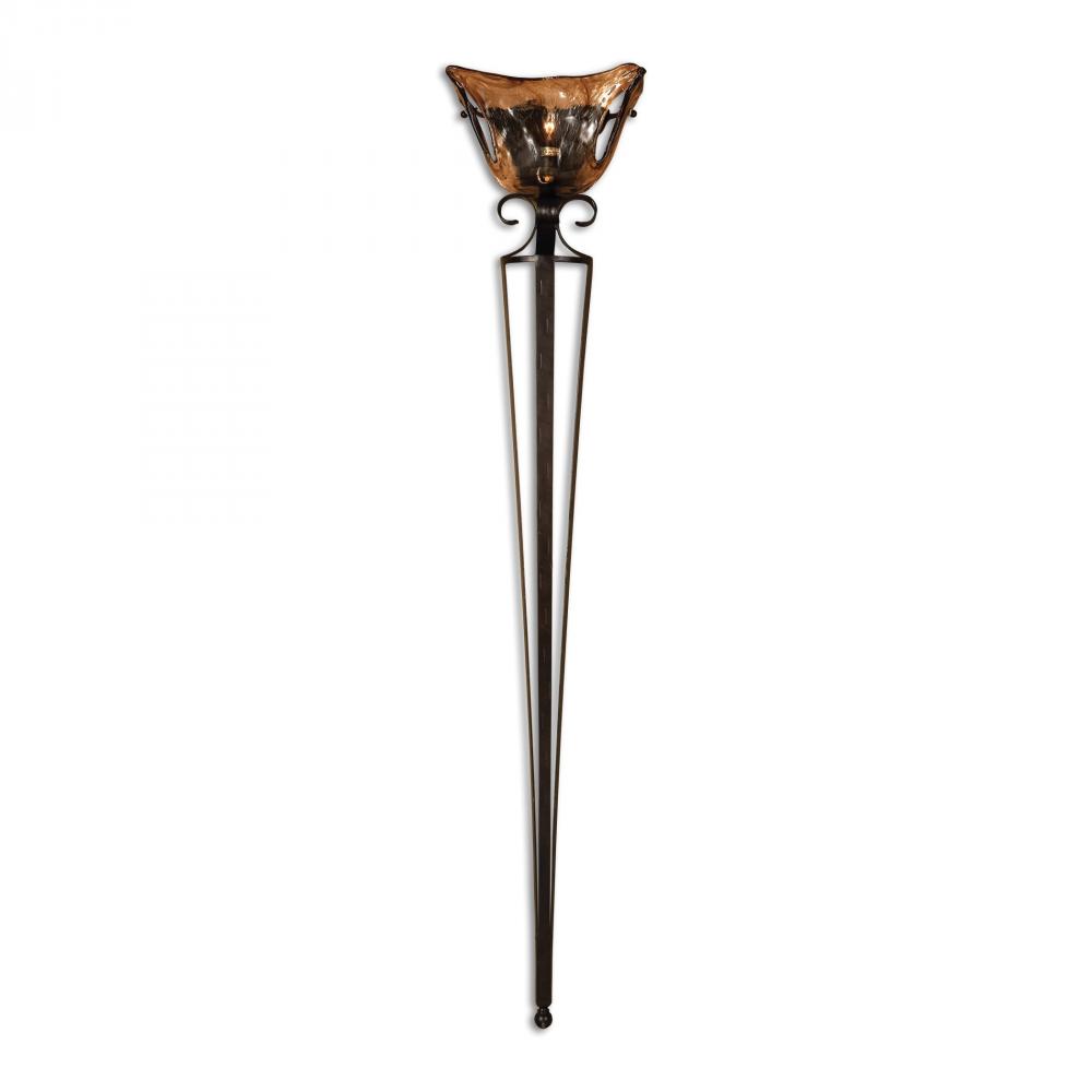 Uttermost Vetraio Glass Wall Torchiere