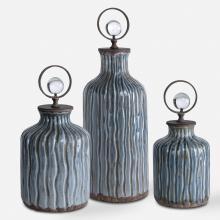 Uttermost 18633 - Uttermost Mathias Grey-blue Vessels, S/3