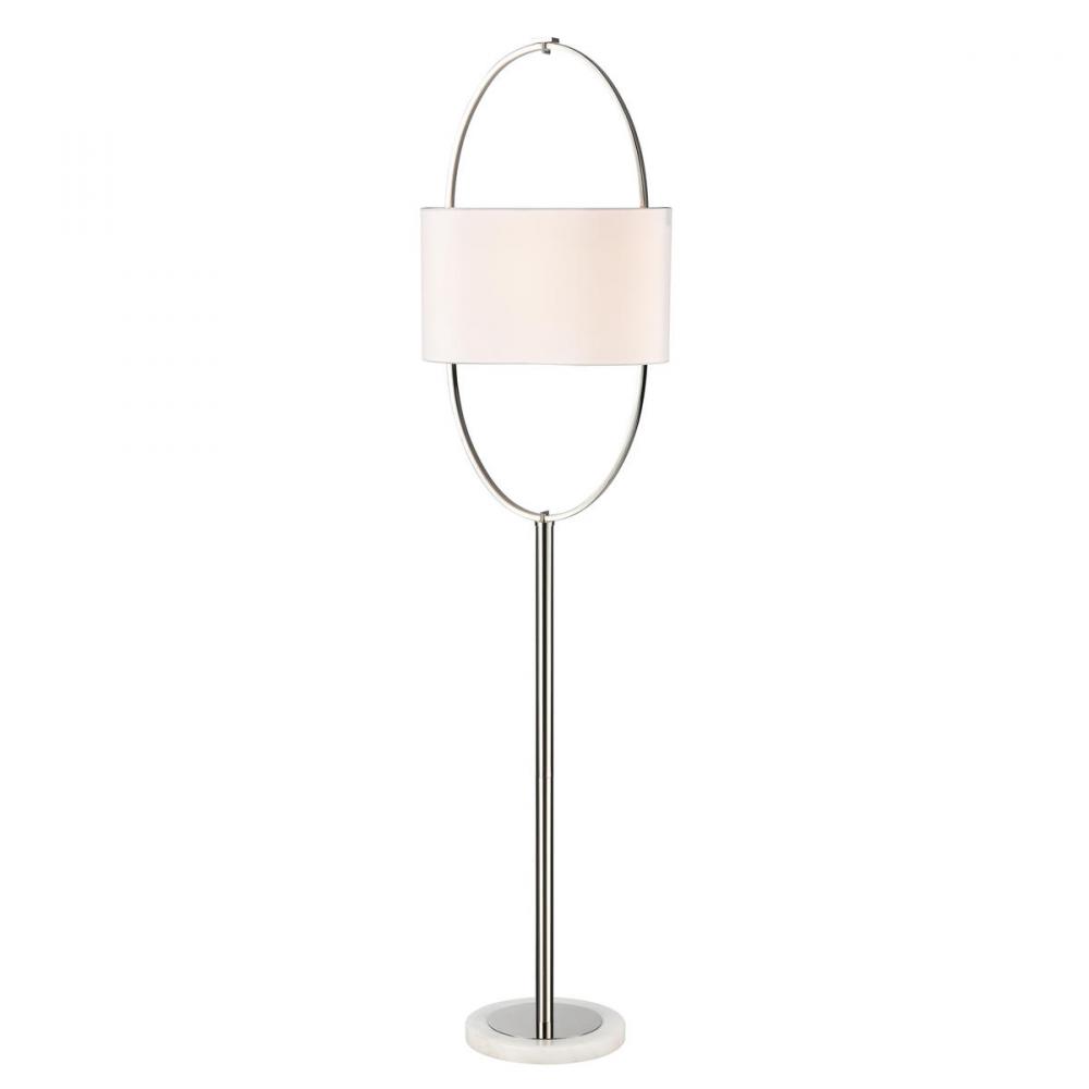 Gosforth 68'' High 1-Light Floor Lamp - Polished Nickel